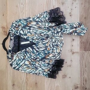 By Anthropologie XXSmall Flutter Sleeve Wrap Top NWT